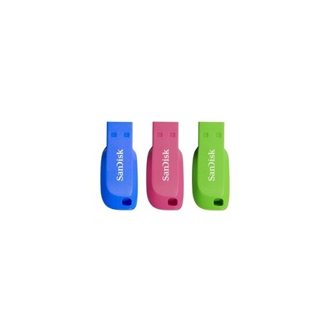 SanDisk Cruzer Blade USB Flash Drive 3-pack - 16GB
