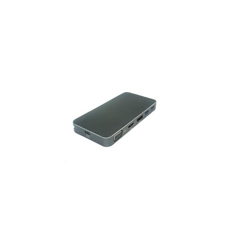 PREMIUMCORD Převodník USB3.1 typ C na HDMI + VGA + DisplayPort + 2xUSB3.0 + PD charge