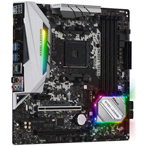 ASRock B450M Steel Legend / AM4 / 4x DDR4 DIMM / HDMI / DP / M.2 / USB Type-C / mATX