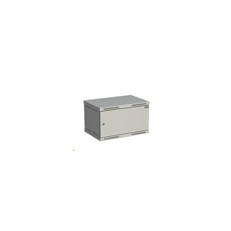 Solarix rozvaděč nástěnný SENSA 6U 400mm, dveře plech, RAL 7035 SENSA-6U-64-21-G