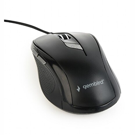 Gembird optical mouse MUS-6B-01, 1600 DPI, USB, Black, 1.35m cable length