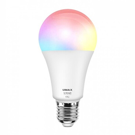 UMAX chytrá LED žárovka U-Smart Wifi Bulb/ Wi-Fi/ E27/ 8W/ 110-250V/ čeština/ RGB/ stmívatelná