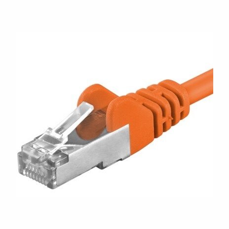 Premiumcord Patch kabel CAT 6a S-FTP, RJ45-RJ45, AWG 26/7 10m oranžová