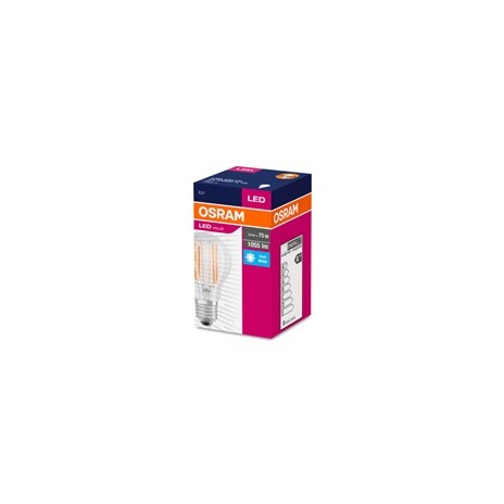 OSRAM LED Filament VALUE ClasA 230V 8W 840 E27 noDIM A++ Sklo čiré 1055lm 4000K 10000h (krabička 1ks)