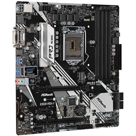 ASRock B365M Pro4-F / LGA1151 / B365 / 4x DDR4 DIMM / HDMI / DVI-D / D-Sub / M.2 / USB Type-C / mATX