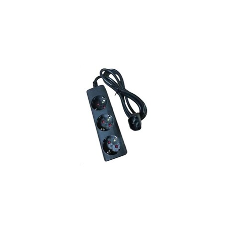 Eaton kabel / prodlužovací přívod do UPS, koncovka IEC C14, 3 zásuvky schuko, černý, 10A