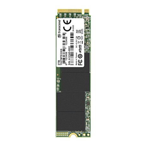 TRANSCEND MTE220S 2TB SSD disk M.2 2280, PCIe Gen3 x4 NVMe 1.3 (3D TLC), 3500MB/s R, 2700MB/s W