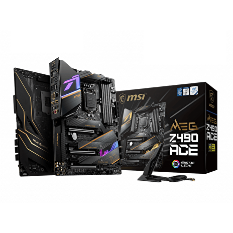 MSI MEG Z490 ACE / LGA1200 / Intel Z490 / 4x DDR4 DIMM / Wi-Fi / 3x M.2 / USB Type-C / ATX