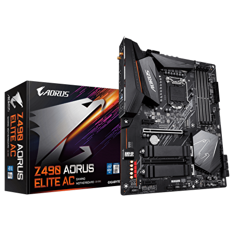 GIGABYTE MB Sc LGA1200 Z490 AORUS ELITE AC, Intel Z490, 4xDDR4, VGA, WI-FI