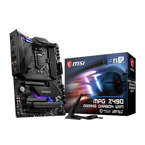MSI MPG Z490 GAMING CARBON WIFI / LGA1200 / Intel Z490 / 4x DDR4 DIMM / Wi-Fi / 2x M.2 / USB Type-C / HDMI / DP /ATX