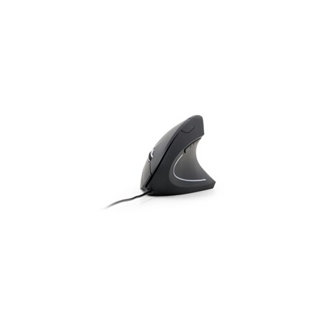 GEMBIRD myš MUS-ERGO-01, drátová, optická, vertikální, 1200-3200 dpi, USB, černá