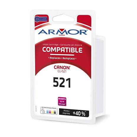 Armor ink-jet pro CANON Cli-521M, červená/magenta