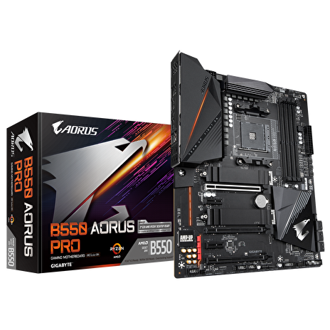 GIGABYTE MB Sc AM4 B550 AORUS PRO, AMD B550, 4 x DDR4, HDMI