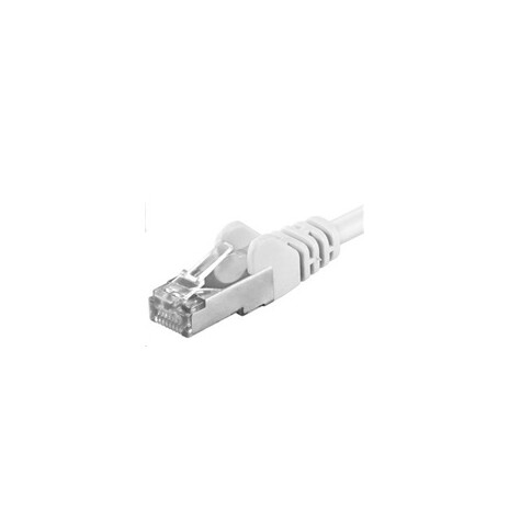 PREMIUMCORD Patch kabel CAT6a S-FTP, RJ45-RJ45, AWG 26/7 1m bílá