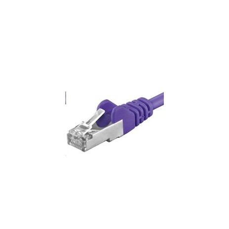 PREMIUMCORD Patch kabel CAT6a S-FTP, RJ45-RJ45, AWG 26/7 2m fialová