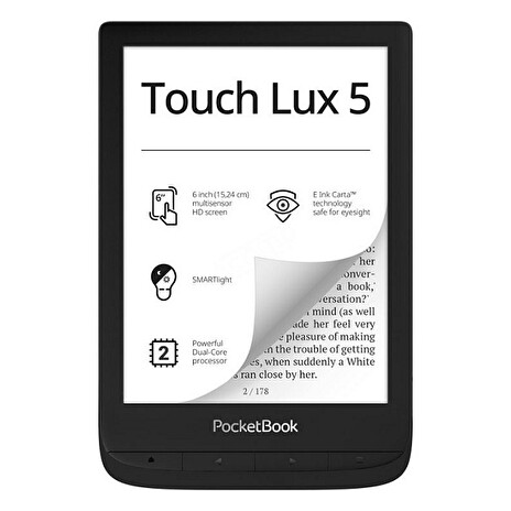 PocketBook 628 Touch Lux 5 Ink Black, černý