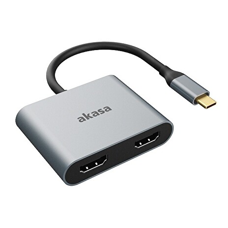 AKASA - adaptér Type-C na dual HDMI MST