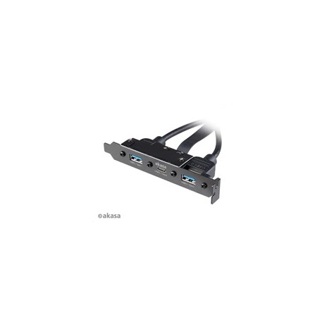 AKASA - USB 3.1 gen 2 typ C a 2xTyp A 3.0 záslepka