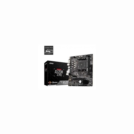 MSI MB Sc AM4 A520M-A PRO, AMD A520, VGA, 2xDDR4, m-ATX
