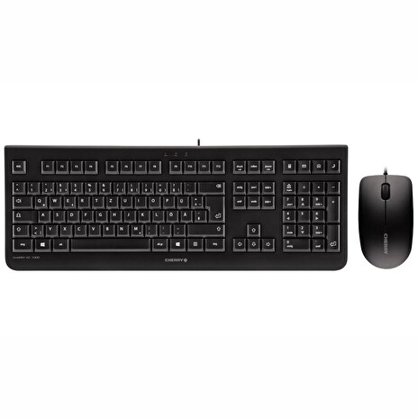 CHERRY set klávesnice + myš KC1000 + MC1000 / drátový/ USB/ černá/ CZ+SK layout