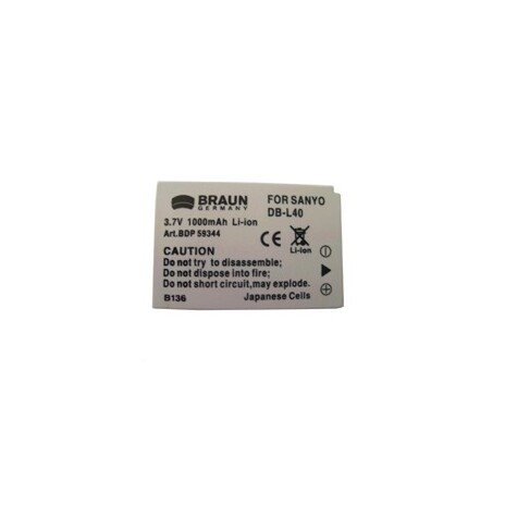 Braun akumulátor SANYO DB-L40, 1200mAh