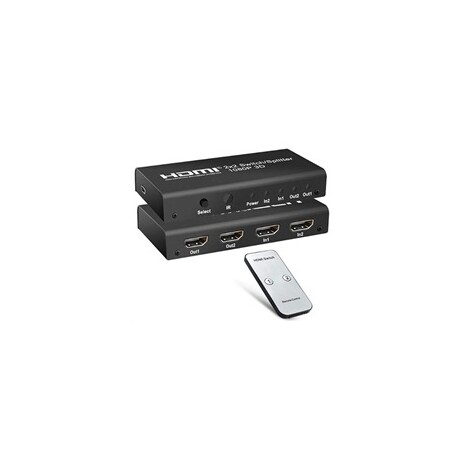 PREMIUMCORD HDMI switch 2:2 , 3D, 1080p s dálkovým ovladačem
