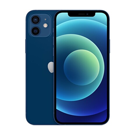 Apple iPhone 12 - Chytrý telefon - dual-SIM - 5G NR - 64 GB - 6.1" - 2532 x 1170 pixelů (460 ppi) - Super Retina XDR Display (12 MP přední kamera) - 2x zadní fotoaparát - modrá