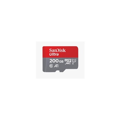 SanDisk MicroSDXC karta 200GB Ultra (120 MB/s, A1 Class 10 UHS-I, Android) + adaptér