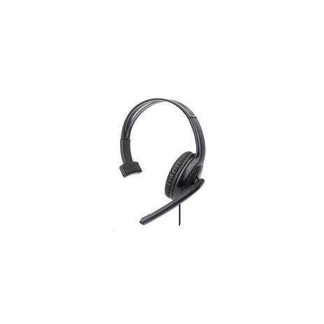 MANHATTAN Sluchátka s mikrofonem Mono USB Headset, černá