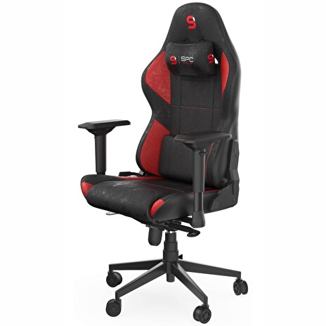SPC Gear SR600 RD herní židle imitace kůže černočervená