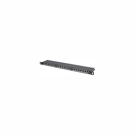 Intellinet Patch panel 24 port Cat6A, stíněný FTP, černý, 0.5U