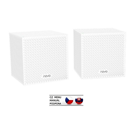 Tenda Nova MW12 (2-pack) WiFi AC2100 Mesh Gigabit system Tri Band, 6x GLAN/GWAN, SMART CZ aplikace