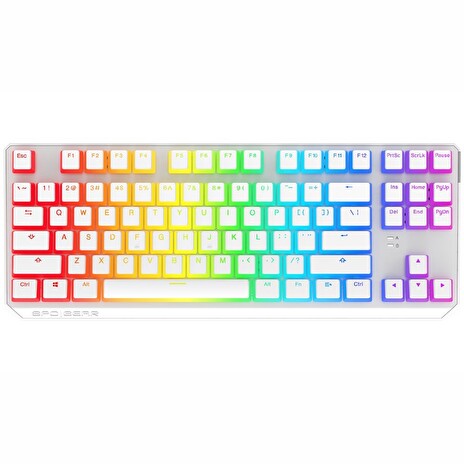 SPC Gear klávesnice GK630K Onyx white Tournament / mechanická / Kailh Red / RGB / kompaktní / US layout / bílá