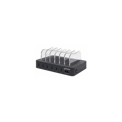 Manhattan USB nabíjecí stanice, 6-Port USB Charging Station, USB-A, černá
