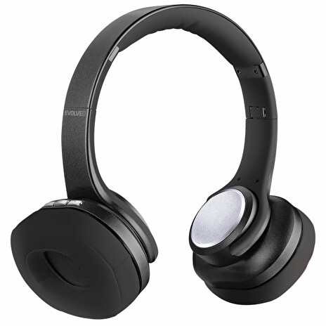 EVOLVEO bezdrátová sluchátka SupremeSound 8EQ, Bluetooth, reproduktor a ekvalizér 2v1, černá