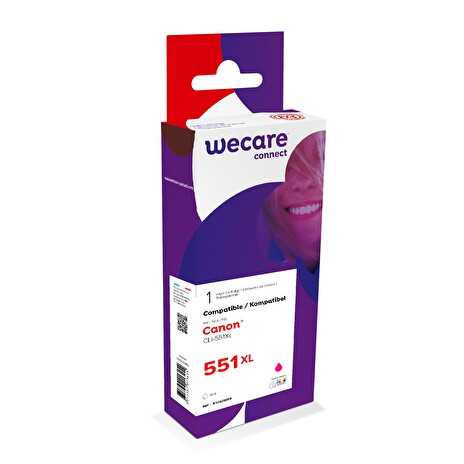 WECARE ink pro CANON CLi-551XLM,červená/magenta