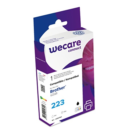 WECARE ink pro BROTHER LC-223BK,černá/black