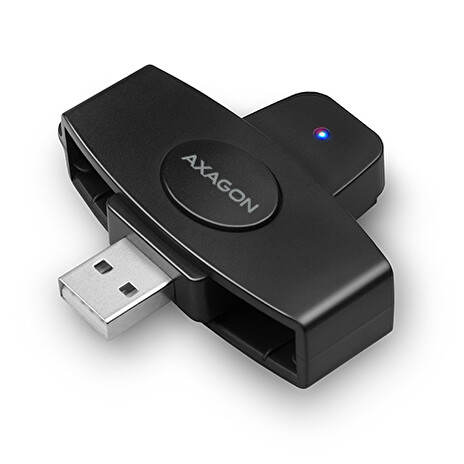 AXAGON CRE-SM5, USB externí PocketReader čtečka kontaktních karet ID card (eObčanka)