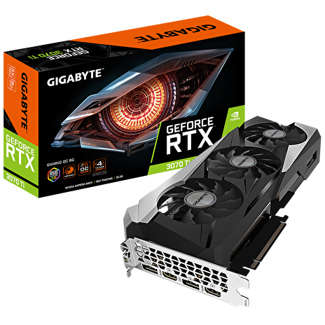 GIGABYTE VGA NVIDIA GeForce RTX 3070 Ti GAMING OC 8G LHR, RTX 3070 Ti, 8GB GDDR6X, 2xDP, 2xHDMI