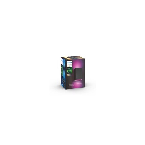 PHILIPS Resonate Exteriérové nástěnné svítidlo, Hue White and Color Ambiance, 230V, 2x8W E27, Černá (1746430P7)