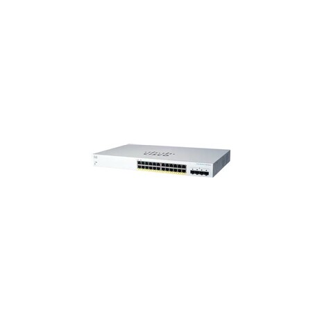 Cisco switch CBS220-24P-4G, 24xGbE RJ45, 4xSFP, PoE+, 195W