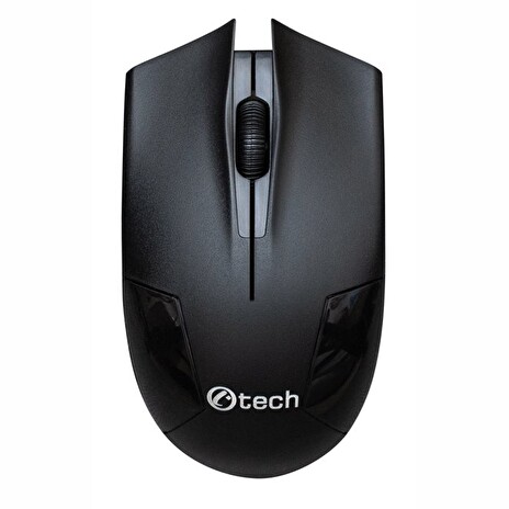 Myš C-TECH WLM-08, černá, bezdrátová, 1200DPI, 3 tlačítka, USB nano receiver