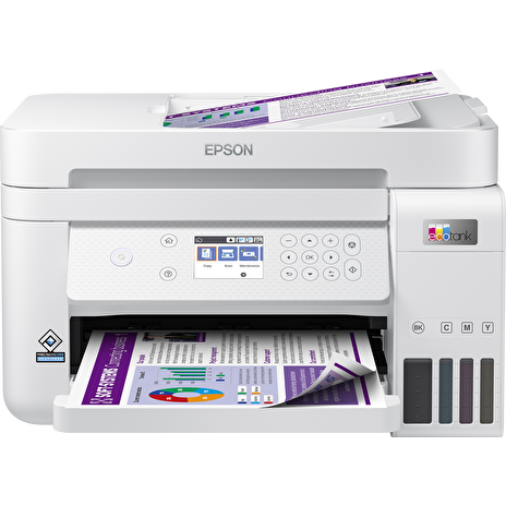EPSON tiskárna ink EcoTank L6276, 3v1, A4, 1200x4800dpi, 33ppm, USB, Wi-Fi, LAN, bílá