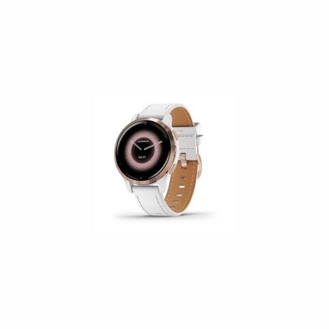 Garmin GPS sportovní hodinky Venu® 2S Rose Gold/White Leather Band