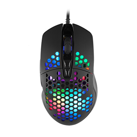Herní myš C-TECH Scarab, casual gaming, 7200 DPI, RGB podsvícení, USB