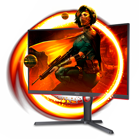 AOC MT VA LCD WLED 27" C27G3U/BK - VA panel, 1920x1080, 165Hz, 2xHDMI, DP, USB 3.2, repro, nast. vyska, zarkiven