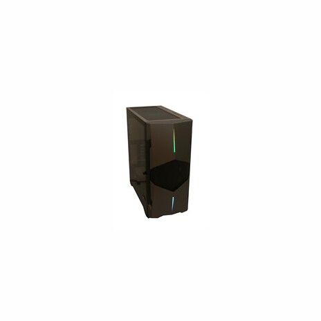EUROCASE case ML G Stylus, 2xUSB2.0, 1xUSB3.0, audio, bez zdroje, průhledná bočnice, černá