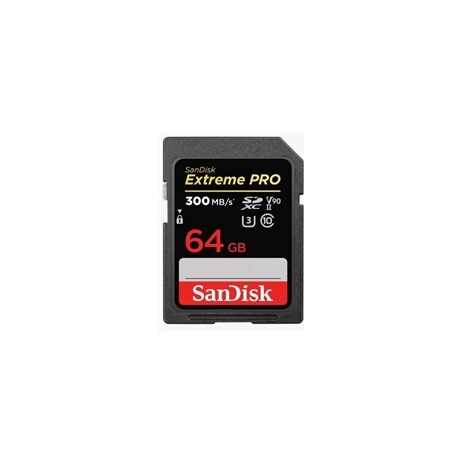 SanDisk SDHC karta 64GB Extreme PRO (300 MB/s, Class 10, UHS-II U3 V90)