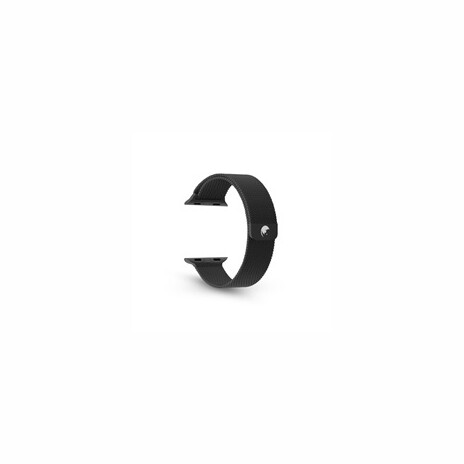 RhinoTech ocelový řemínek milánský tah pro Apple Watch 42 / 44 / 45mm černý