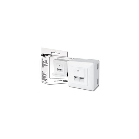 Zásuvka 2xRJ45 na omítku, STP Cat6